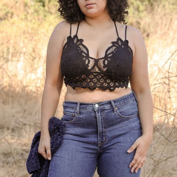 Plus Size Lace Padded Bralette Bra - Picture 1 of 3